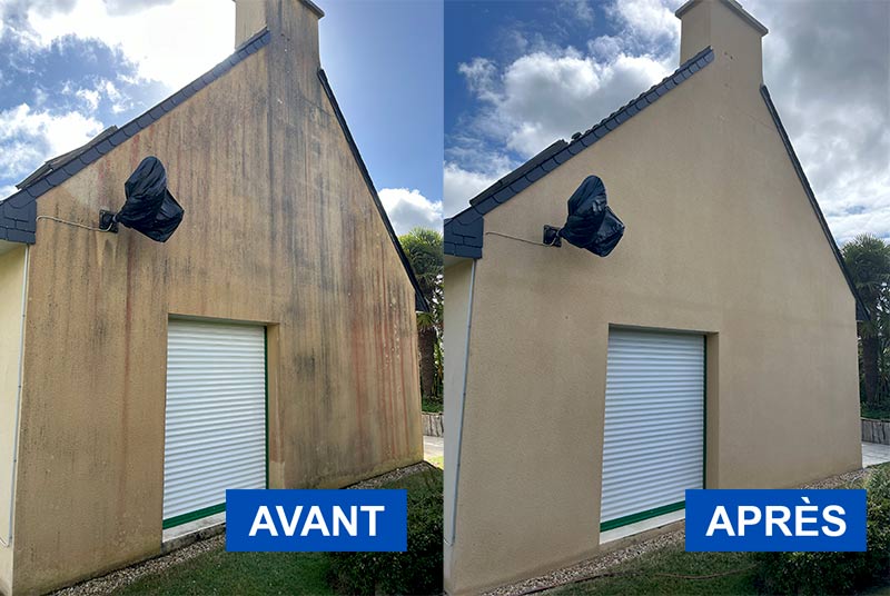 Nettoyage et peinture façade - Ent Claudi Rénov : artisan peintre dans le Finistère (29)  Quimper … Quimper, Erdeven : Nettoyage, traitement anti-mousse, ravalement peinture façade. Imperméabilisation hydrofuge façade. 